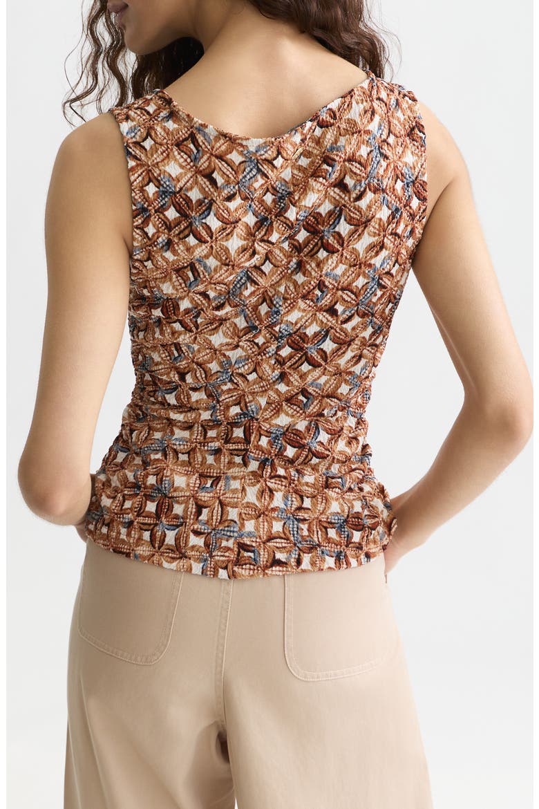Print Texture Sleeveless Top, Alternate, color, TILES FLOWER DOESKIN