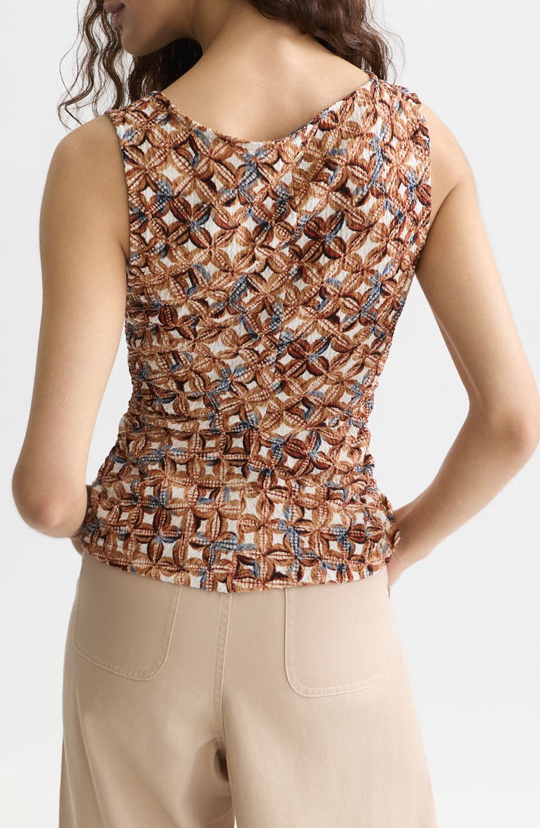 Scotch & Soda Print Texture Sleeveless Top, Alternate, color, Tiles Flower Doeskin
