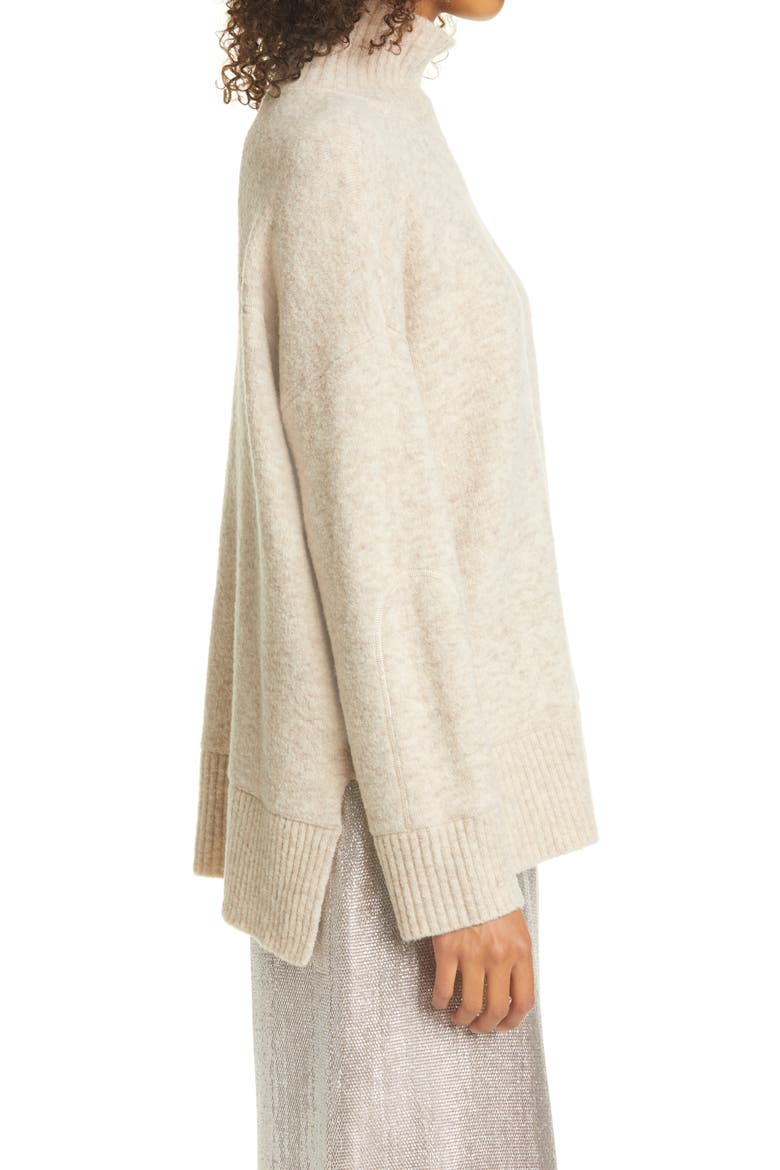 Oversize Turtleneck Sweater, Alternate, color, OATMEAL/AVOINE