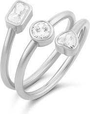 SHYMI Cubic Zirconia Bezel Wrap Ring