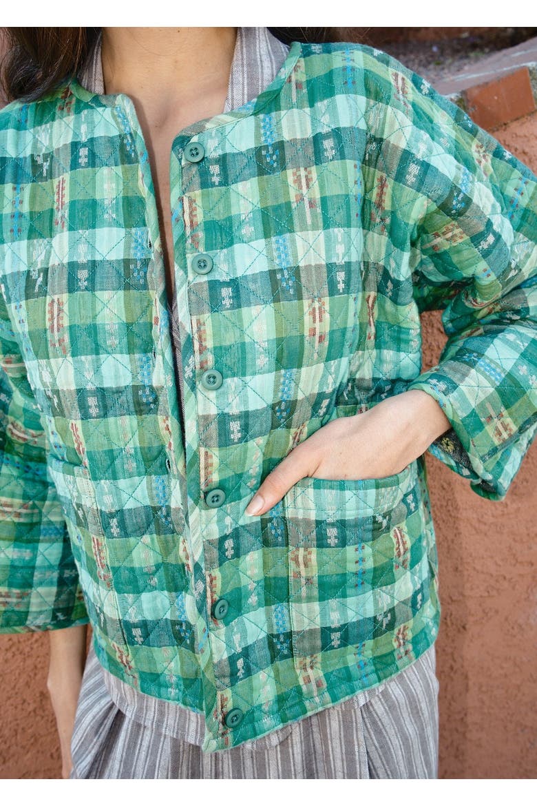 Amara Quilted and Reversible Cardi Jacket Garden, Alternate, color, Garden