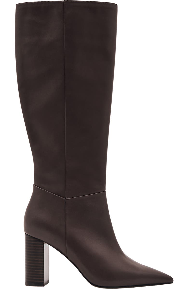 Reiss Bianca Pointed Toe Knee High Boot, Alternate, color, Burgundy