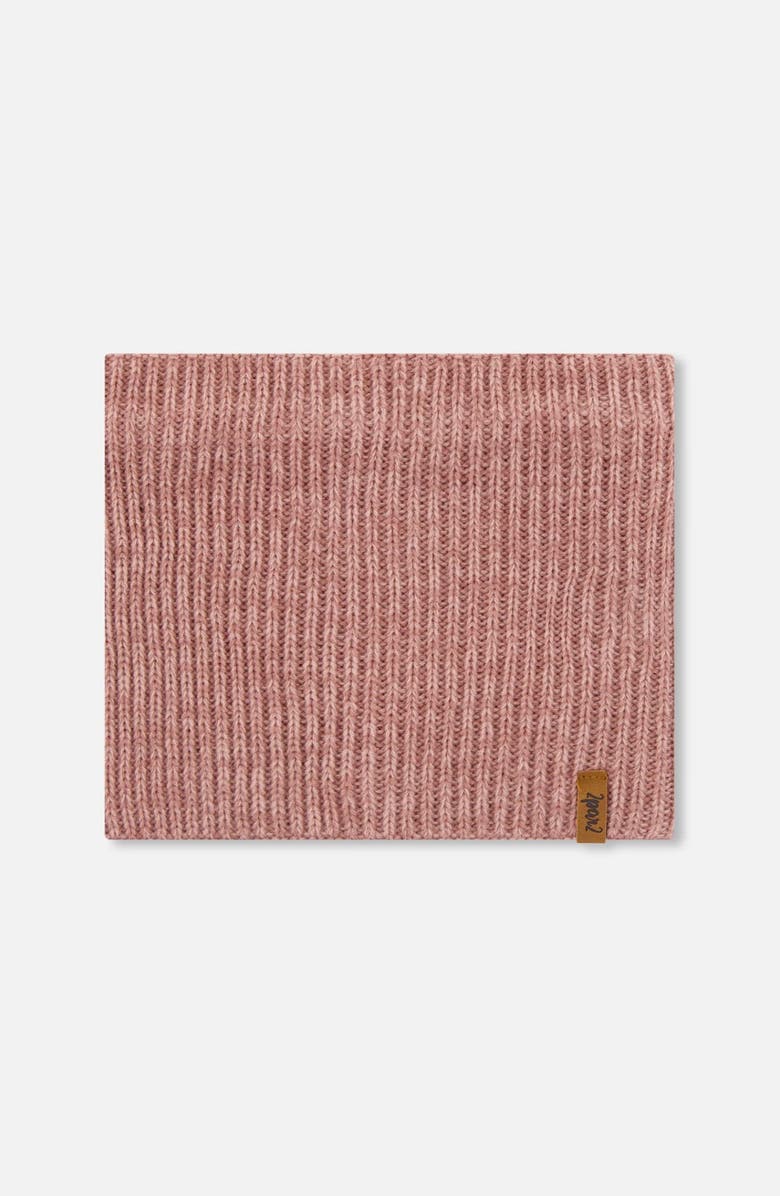Deux par Deux Girl Mid-Season Knit Neck Warmer, Main, color, Dusty Pink