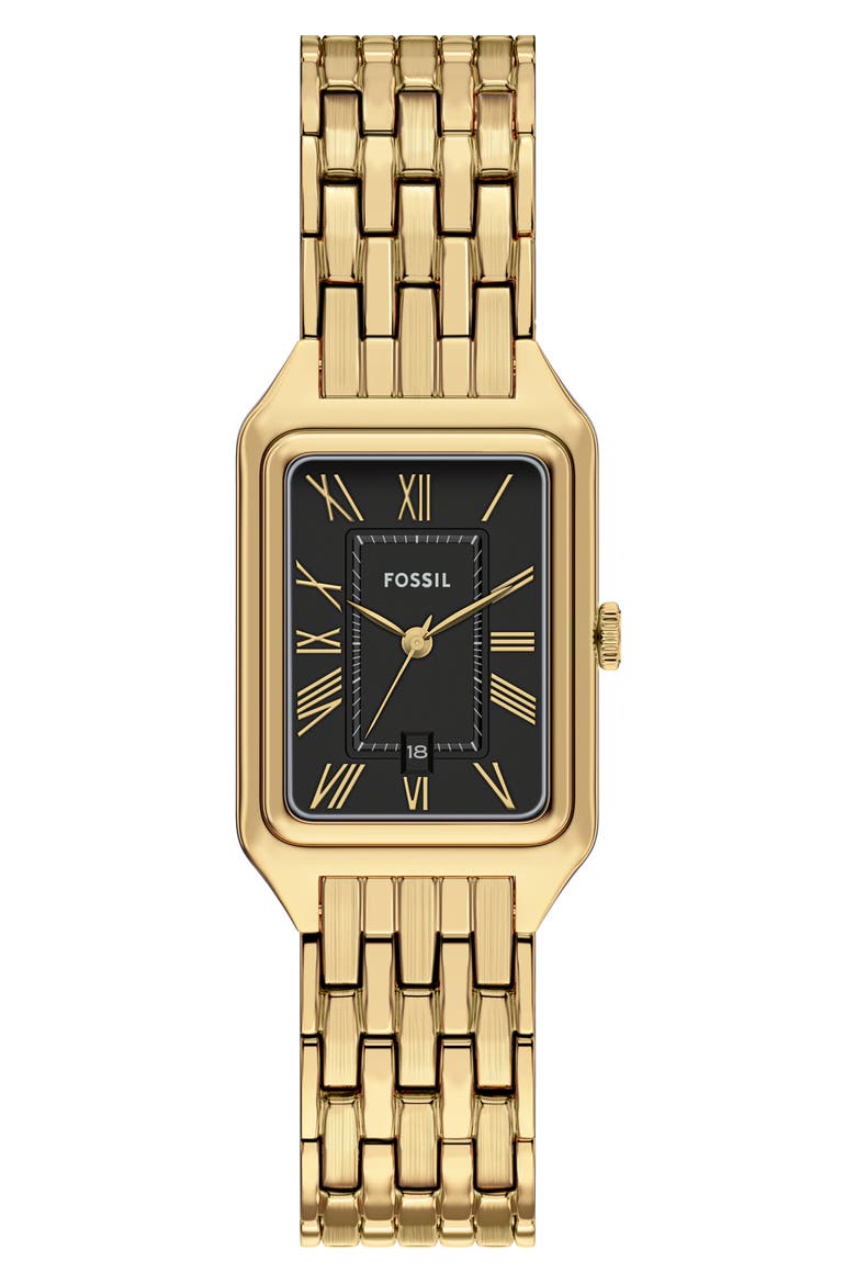 Raquel Bracelet Watch, 23mm x 38mm, Main, color, GOLD/ BLACK