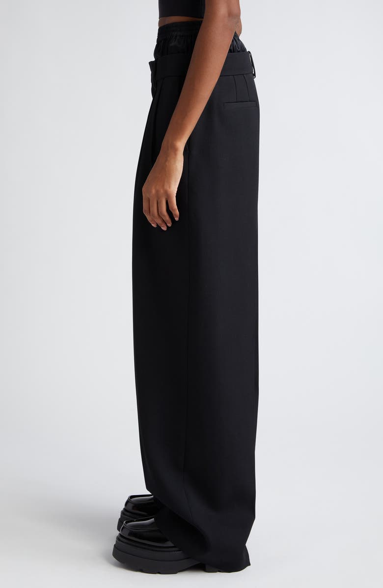 Alexander Wang Boxer Waistband Low Rise Wool Trousers, Alternate, color, 