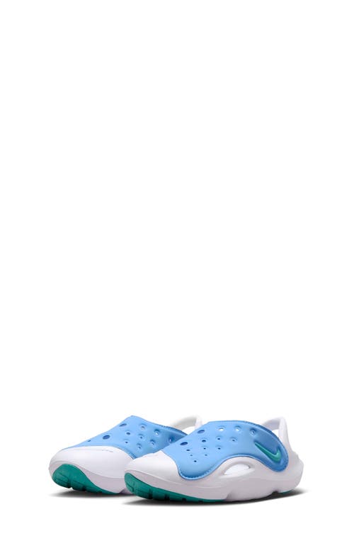 Nike Kids' Aquaswoosh Water Friendly Clog In Blue/white/dusty Cactus