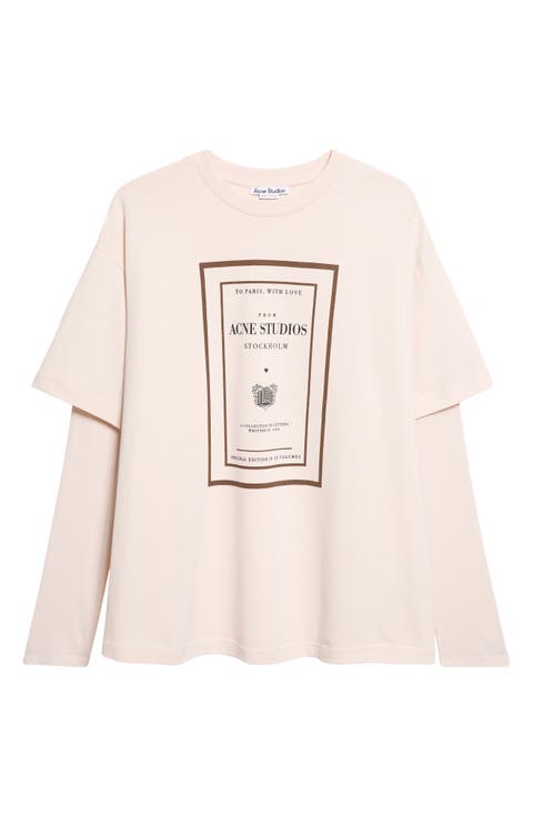 Edra Book Cover Oversize Layered Graphic T-Shirt