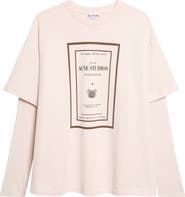 Acne Studios Edra Book Cover Oversize Layered Graphic T-Shirt