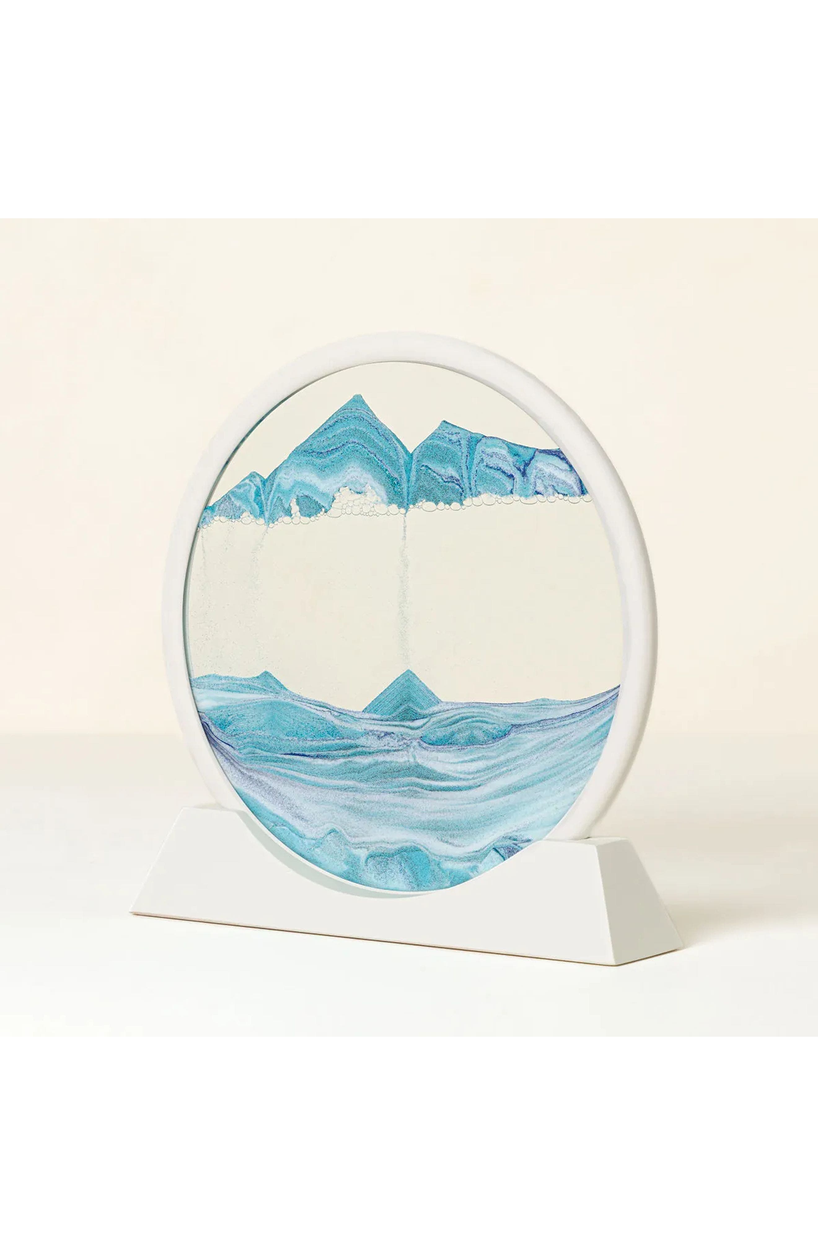 Ocean Wave Sand Art by Pitkin Stearns in Teal & White 