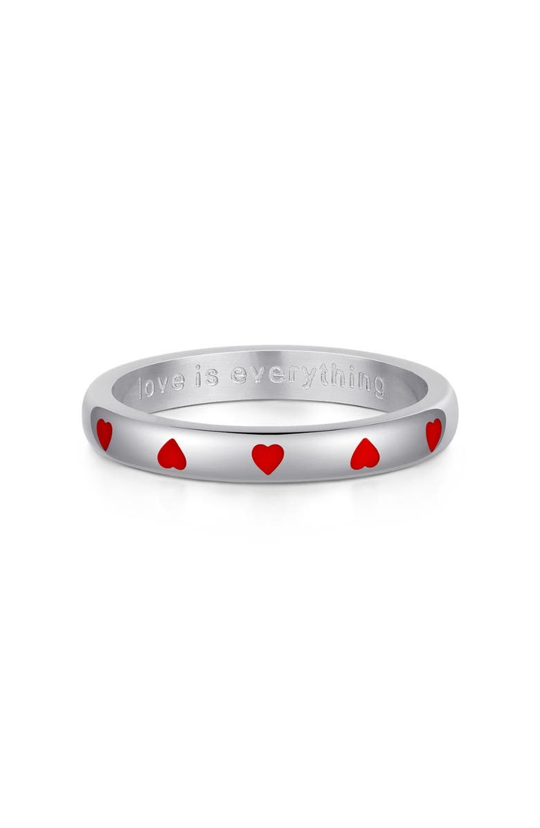 Mantra Love Is Everything Ring, Main, color, Silver