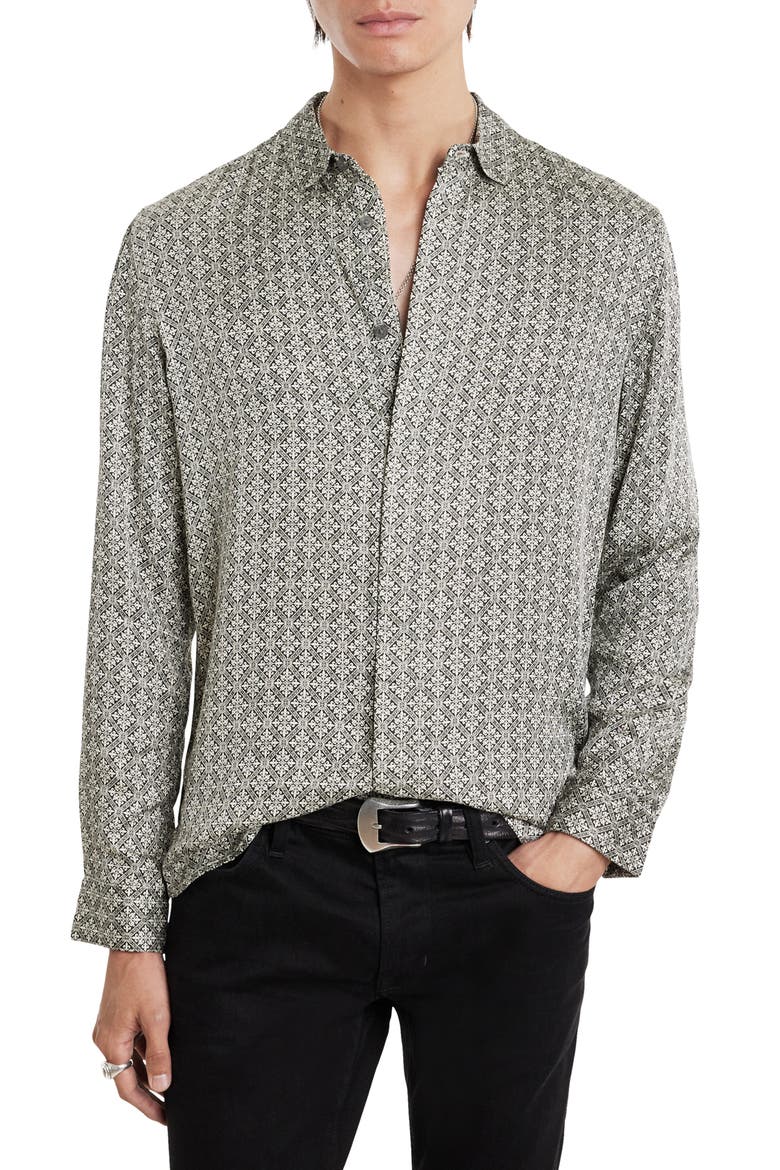 Rodney Button-Up Shirt, Main, color, SNOW HEATHER