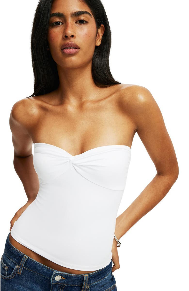Cotton On Women's Hold Me Twist Bandeau, Alternate, color, White