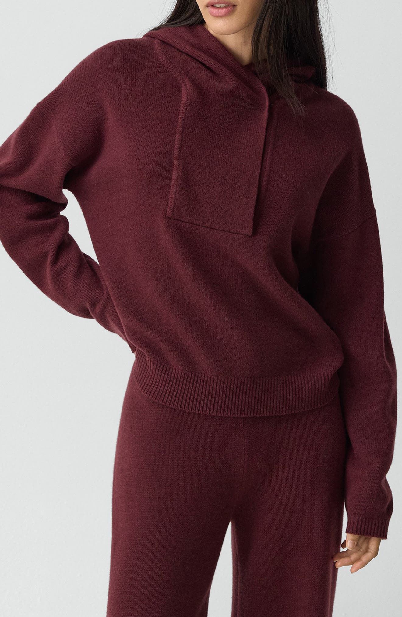 Theory Felted Wool & Cashmere Sweater Hoodie
