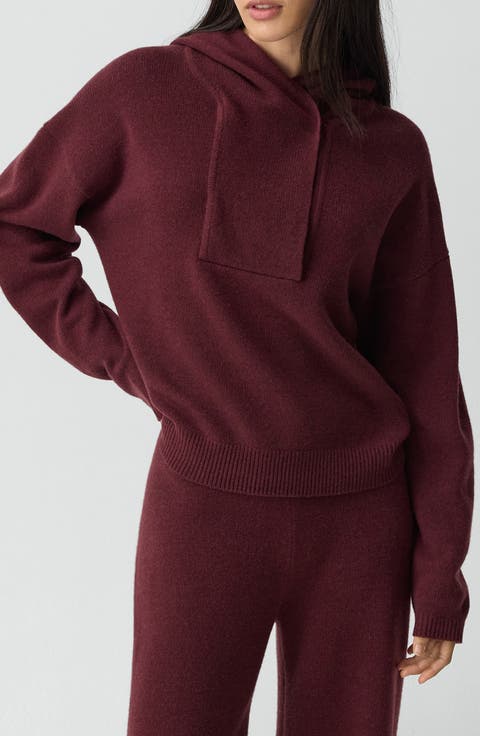 Felted Wool & Cashmere Sweater Hoodie