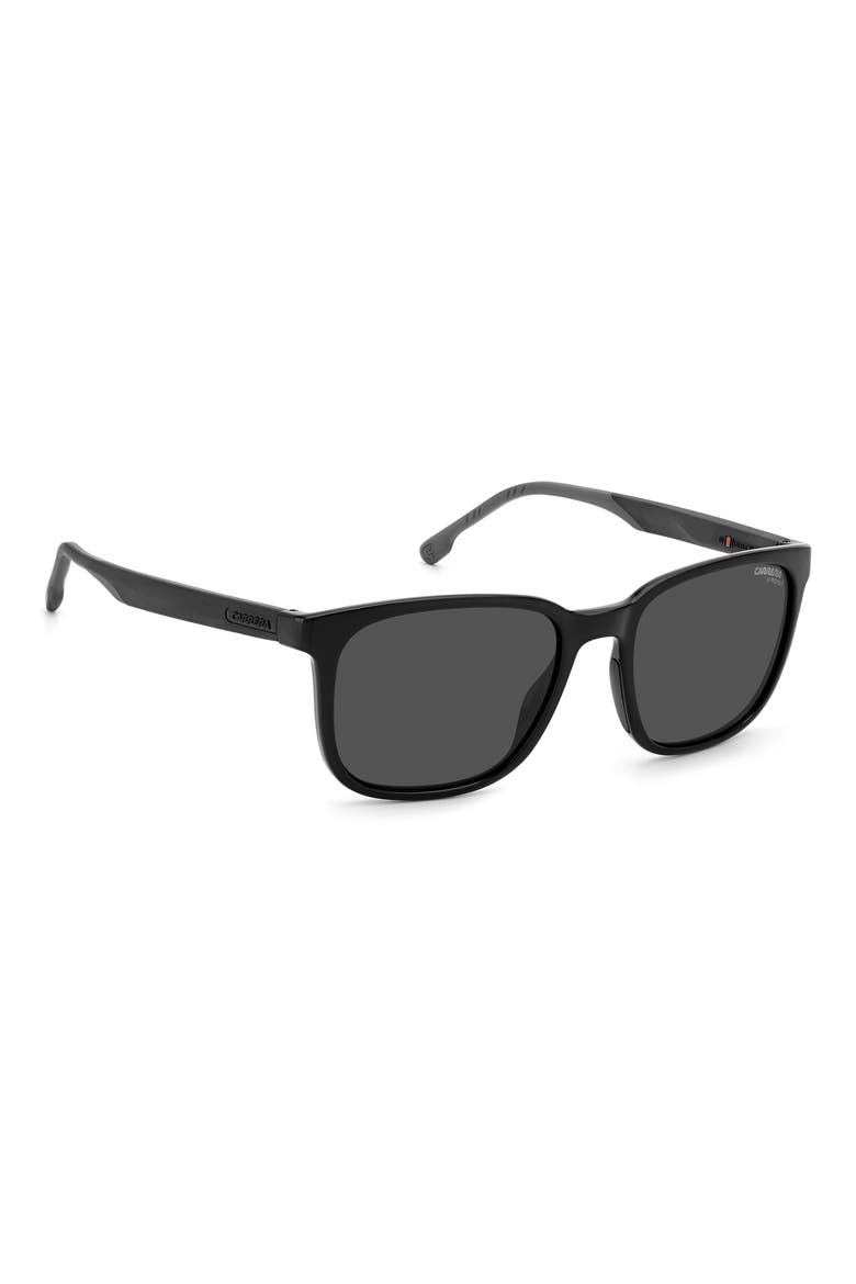54mm Rectangular Sunglasses, Alternate, color, BLACK