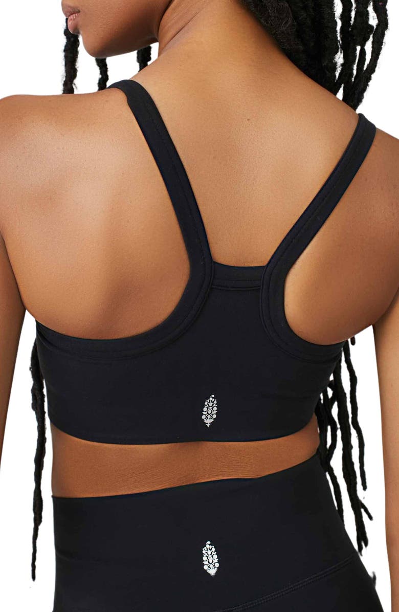 Free People FP Movement Never Better Racerback Bra, Alternate, color, Black