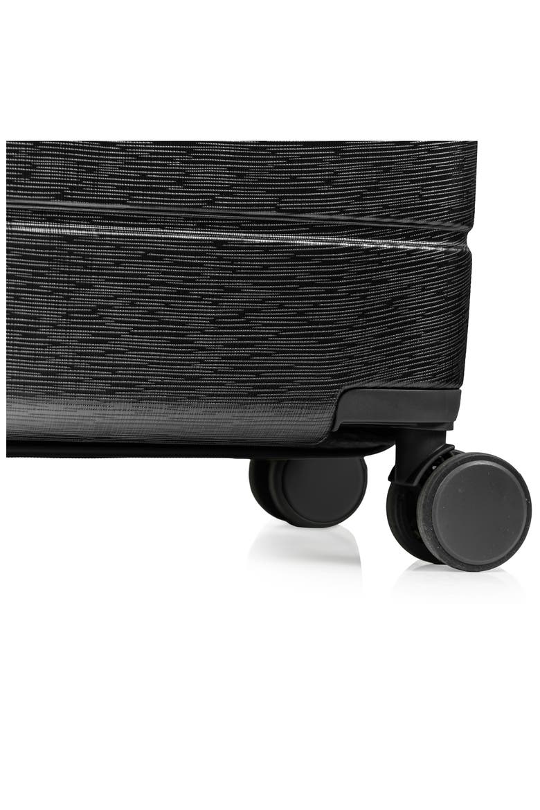 Linen II 3-Piece Hardside Luggage Set, Alternate, color, BLACK