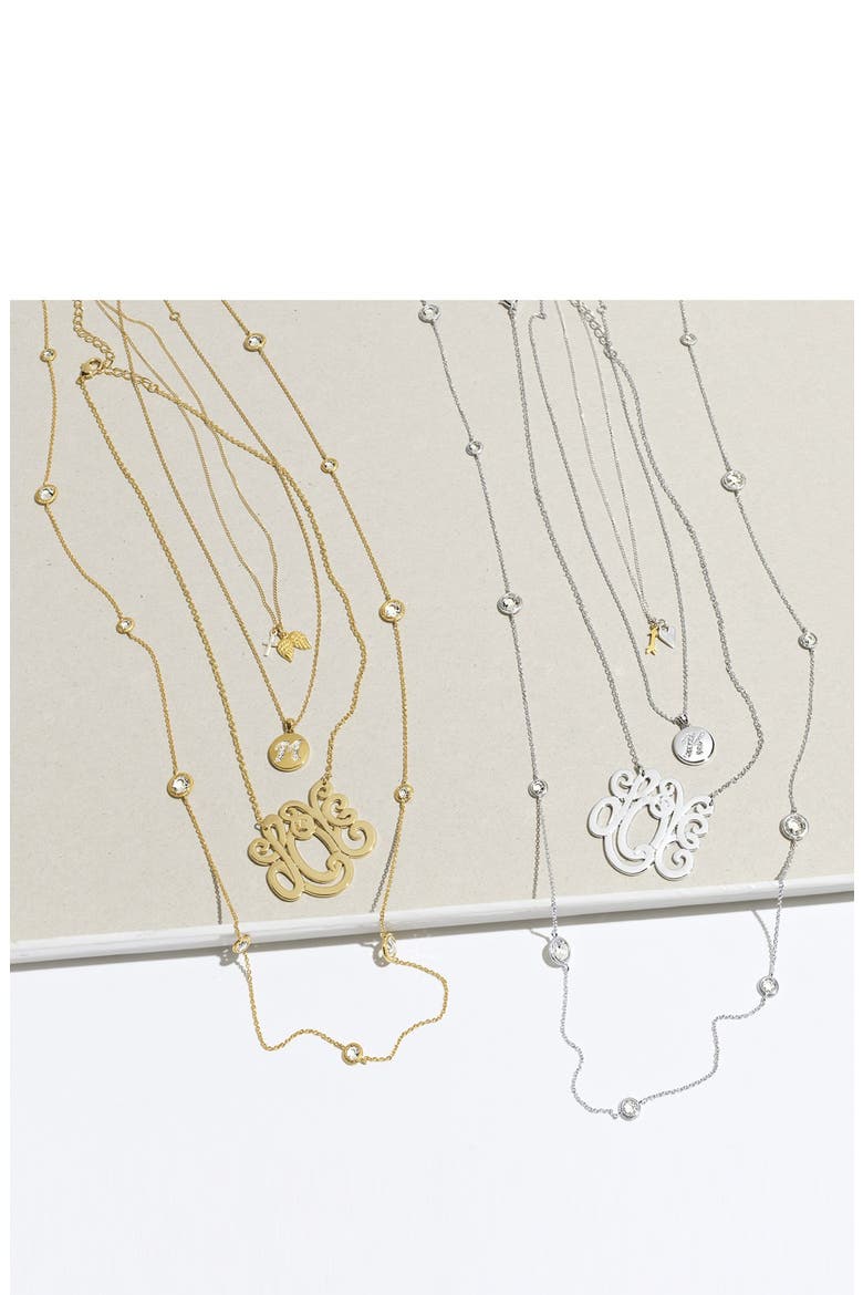 Boxed Initial Pendant Necklace (Nordstrom Exclusive), Alternate, color, E - GOLD/ CLEAR