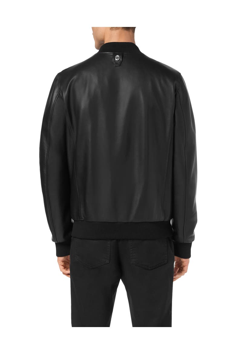 Leather Jacket Men, Alternate, color, black/nickel