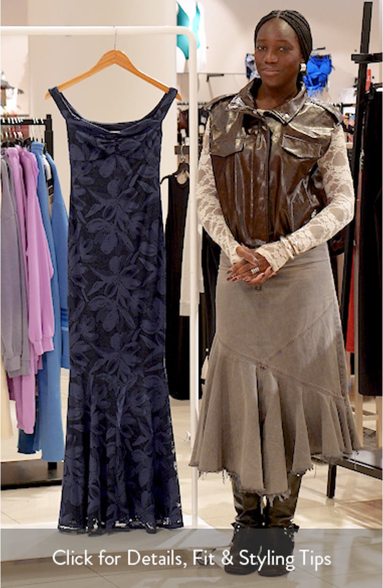 Morgan Floral Mesh Off the Shoulder Dress, sales video thumbnail