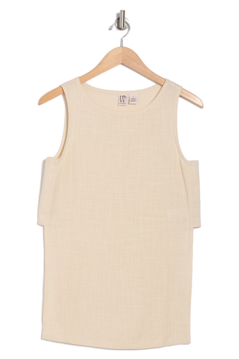 Delilah Open Side Sleeveless Top, Alternate, color, TAPIOCA