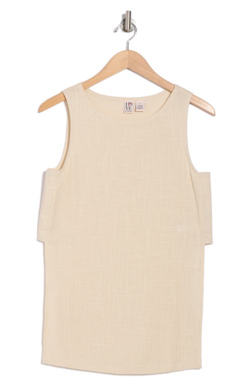 Love By Design Delilah Open Side Sleeveless Top In Tapioca