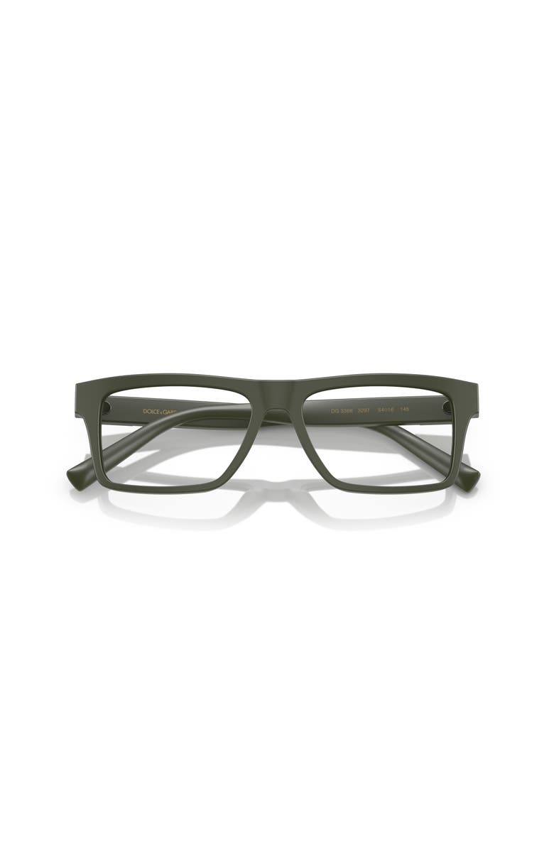 Dolce&Gabbana 52mm Rectangle optical glasses, Alternate, color, Green