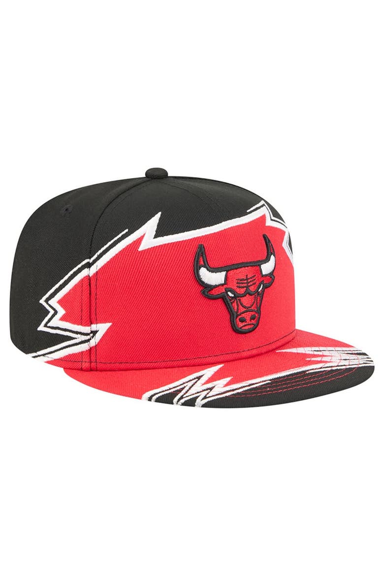 Men's New Era Black/Red Chicago Bulls Break 59FIFTY Fitted Hat, Alternate, color, Black
