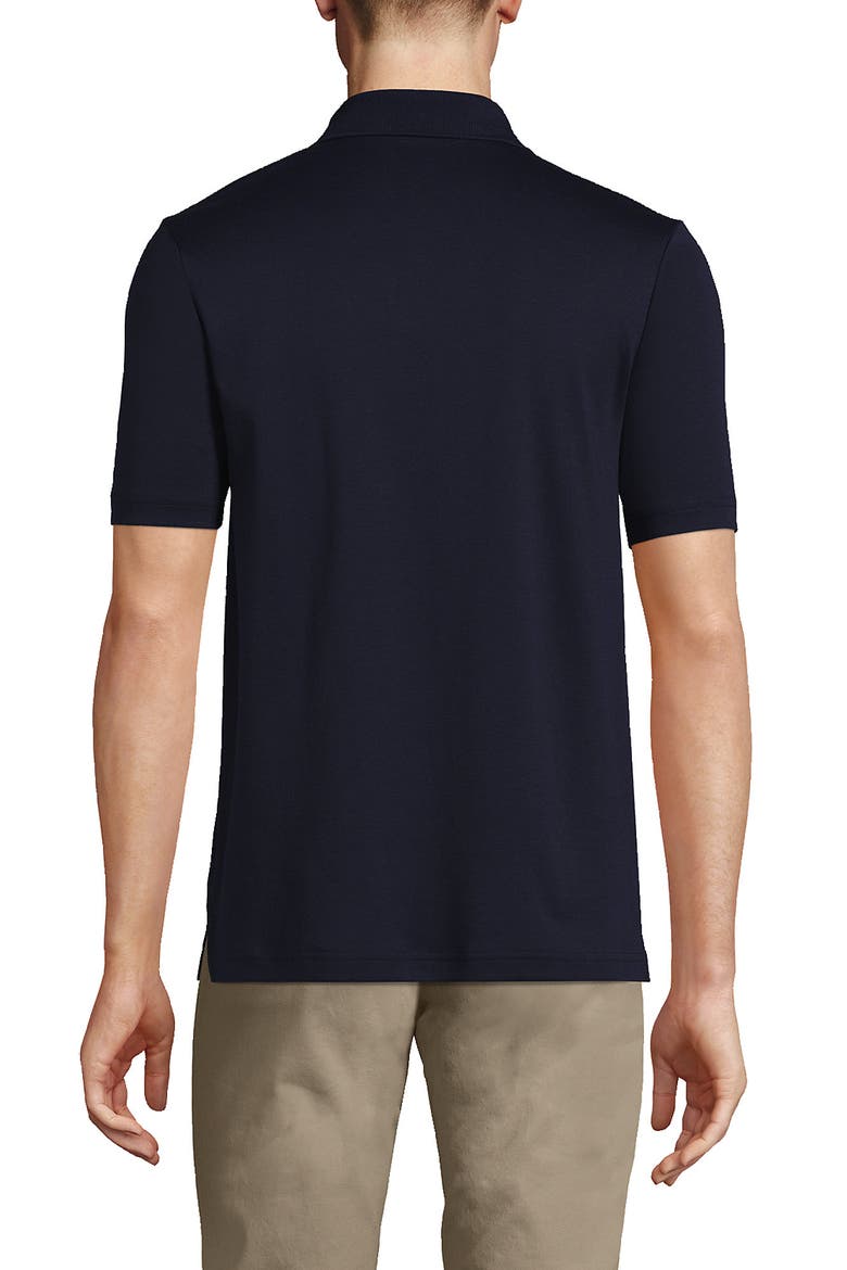 Short Sleeve Cotton Supima Polo Shirt with Pocket, Alternate, color, Radiant Navy