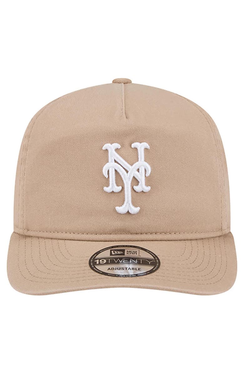New Era Men's New Era Light Beige New York Mets Cam 19TWENTY Adjustable Hat, Alternate, color, Light Beige