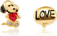 Crislu x Peanuts® Snoopy's Love Mismatched Stud Earrings
