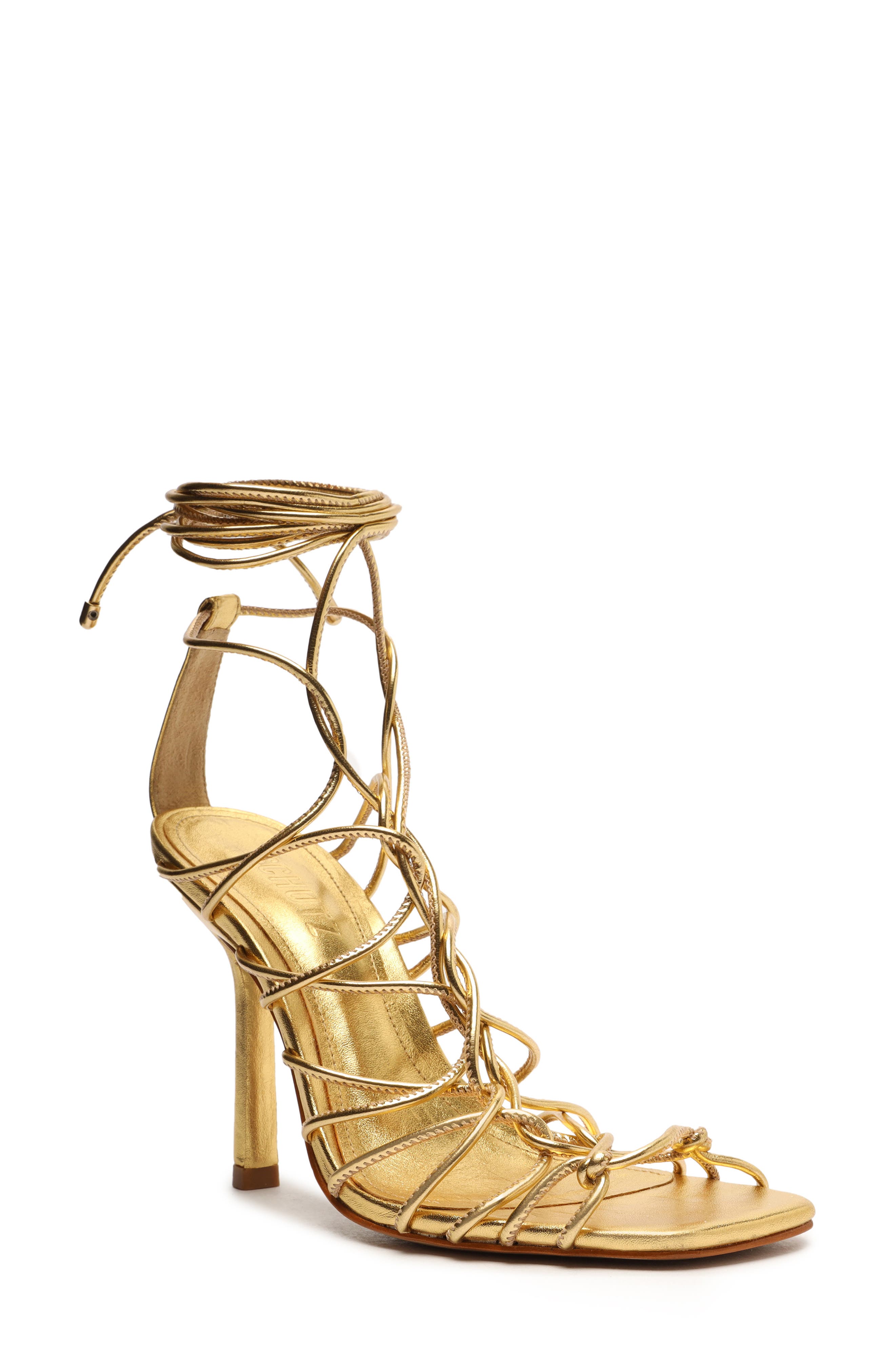 Heyde Ankle Tie Sandal, Main, color, OURO
