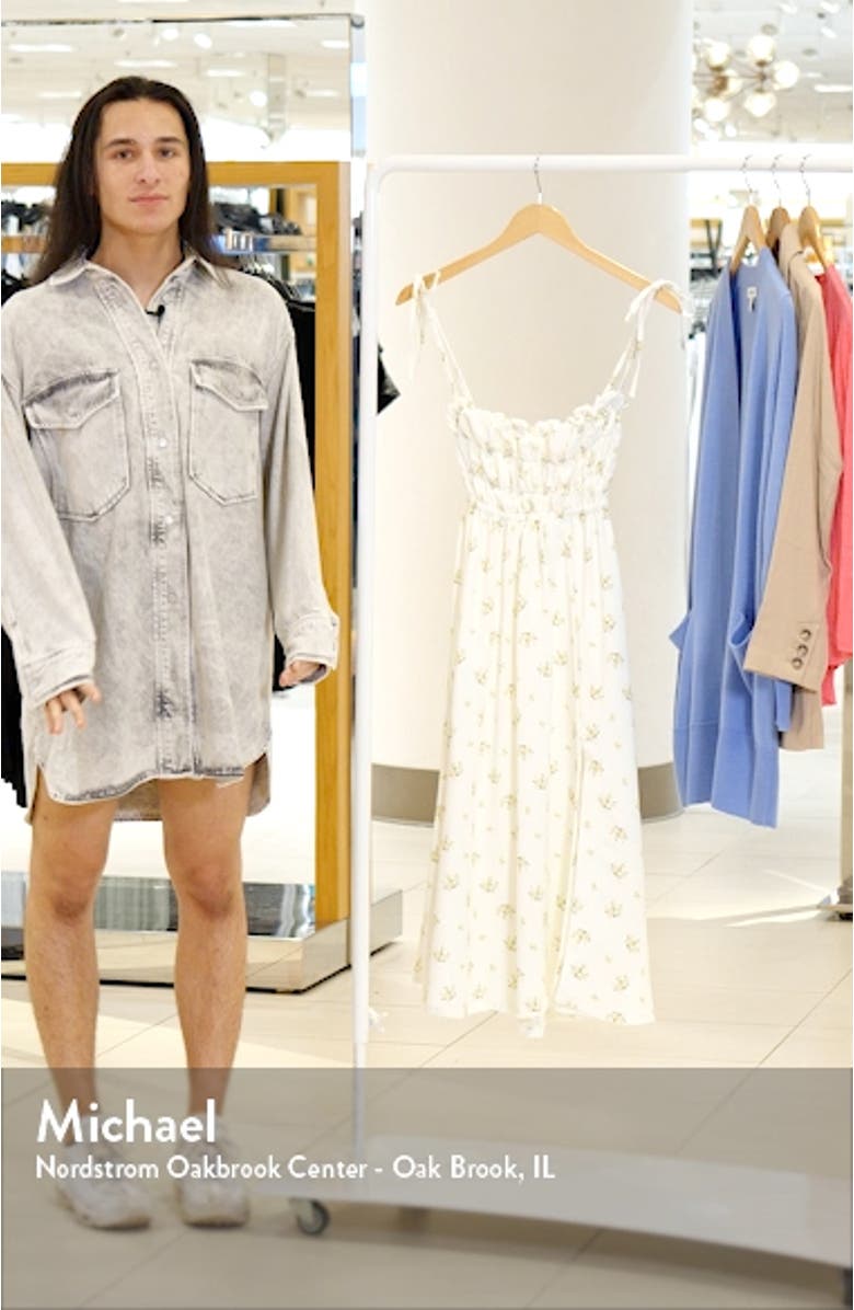 Christabel Shirred Midi Dress, sales video thumbnail