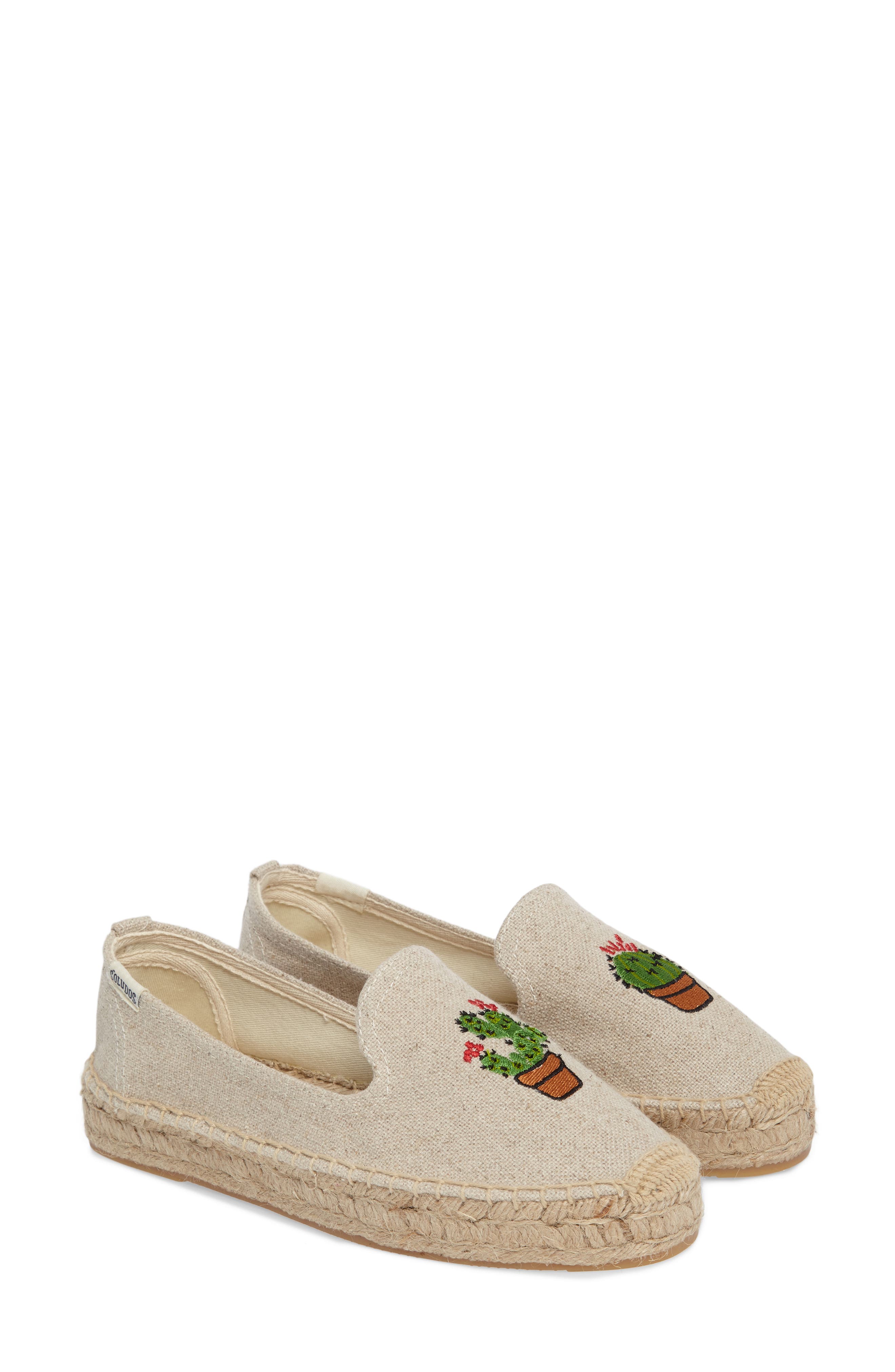 Soludus Cactus Platform Espadrille, Alternate, color, SAND CANVAS