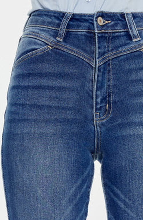 Kancan Ashton High Rise Flare Jeans In Blue