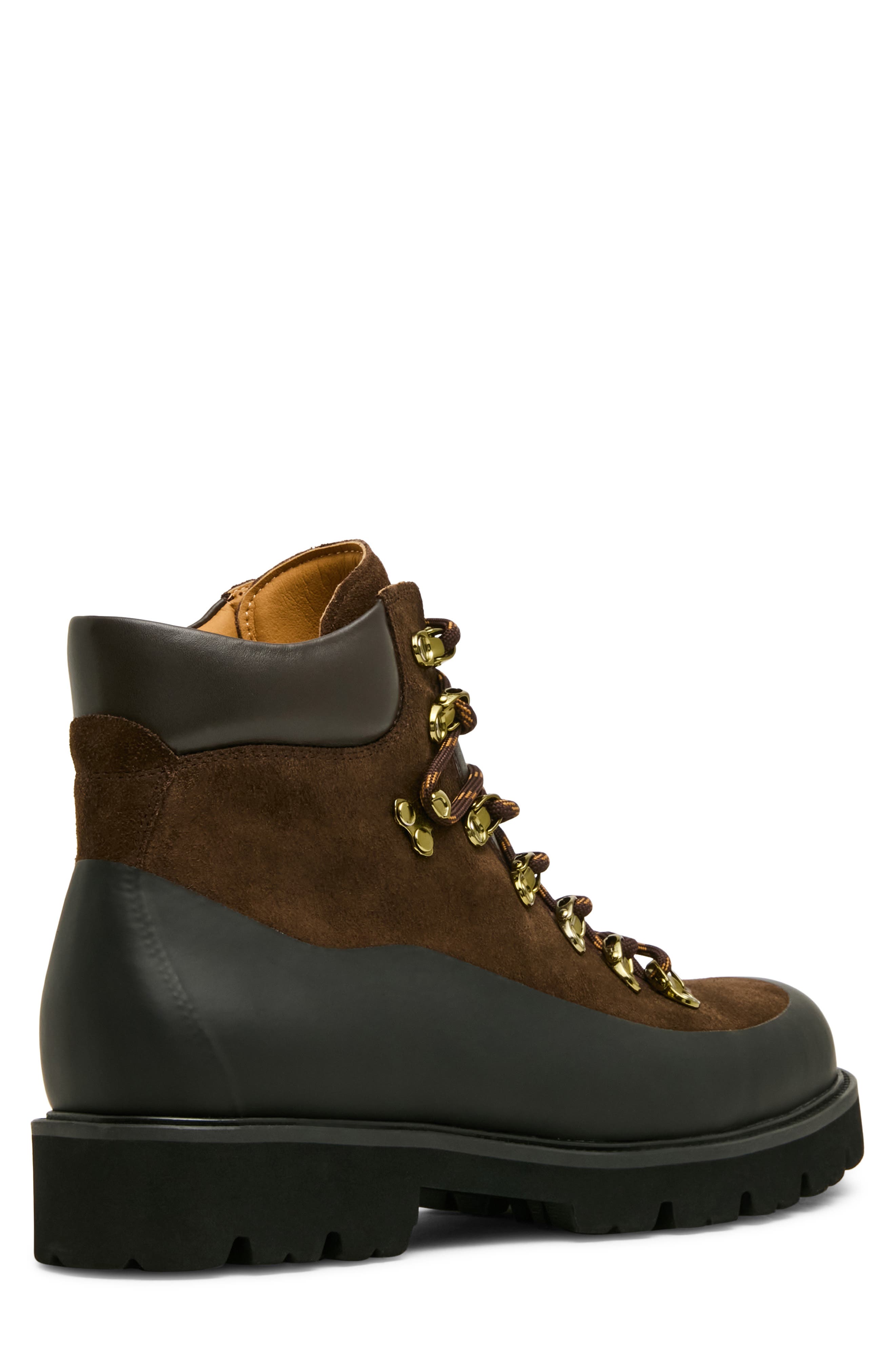 Garno Leather & Suede Lace Up Boot, Alternate, color, BRWON SUEDE