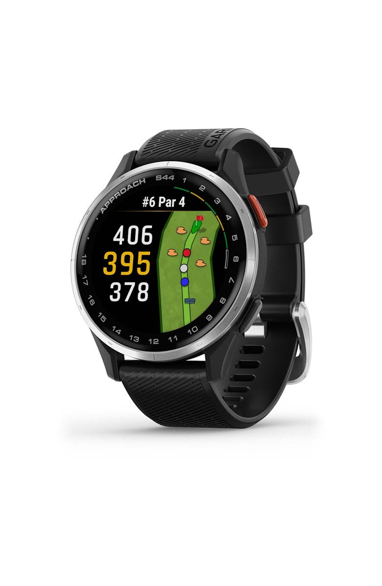 Garmin Approach S44, Silver/Black Silicone, Main, color, Silver