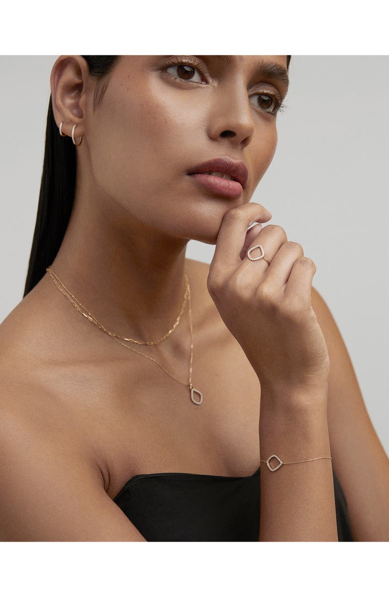 Monica Vinader Riva Lab Created Diamond Kite Ring, Alternate, color, Yellow Gold