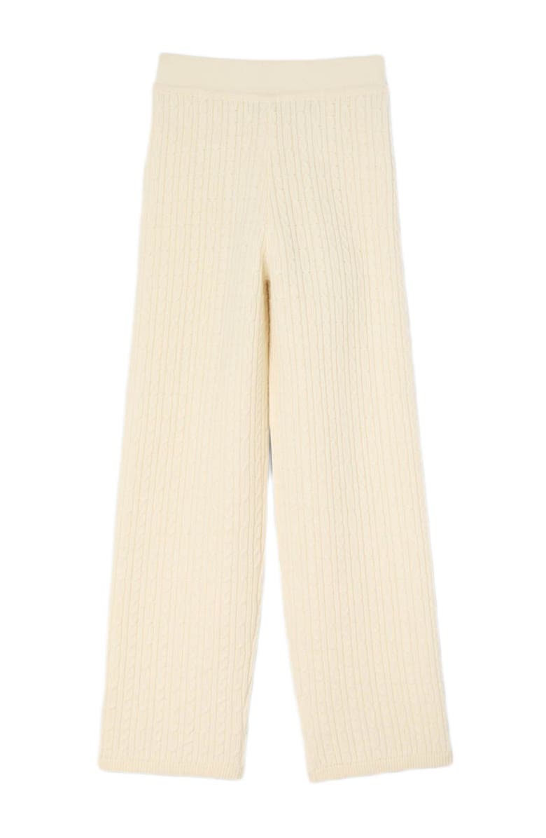 SANDRO Cable knit pants, Alternate, color, Ecru