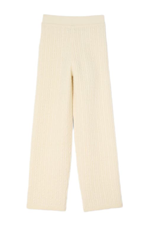 Sandro Cable Knit Trousers In Neutral