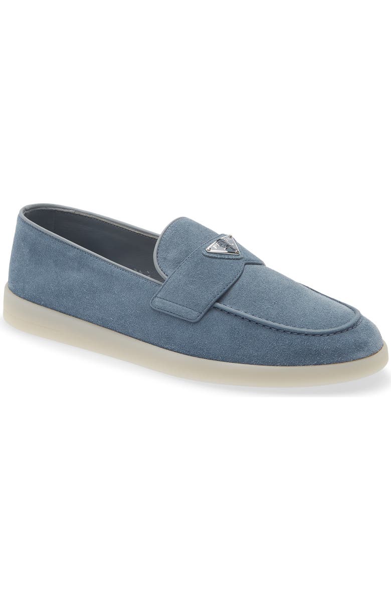 Prada St. Tropez Loafer, Main, color, Denim