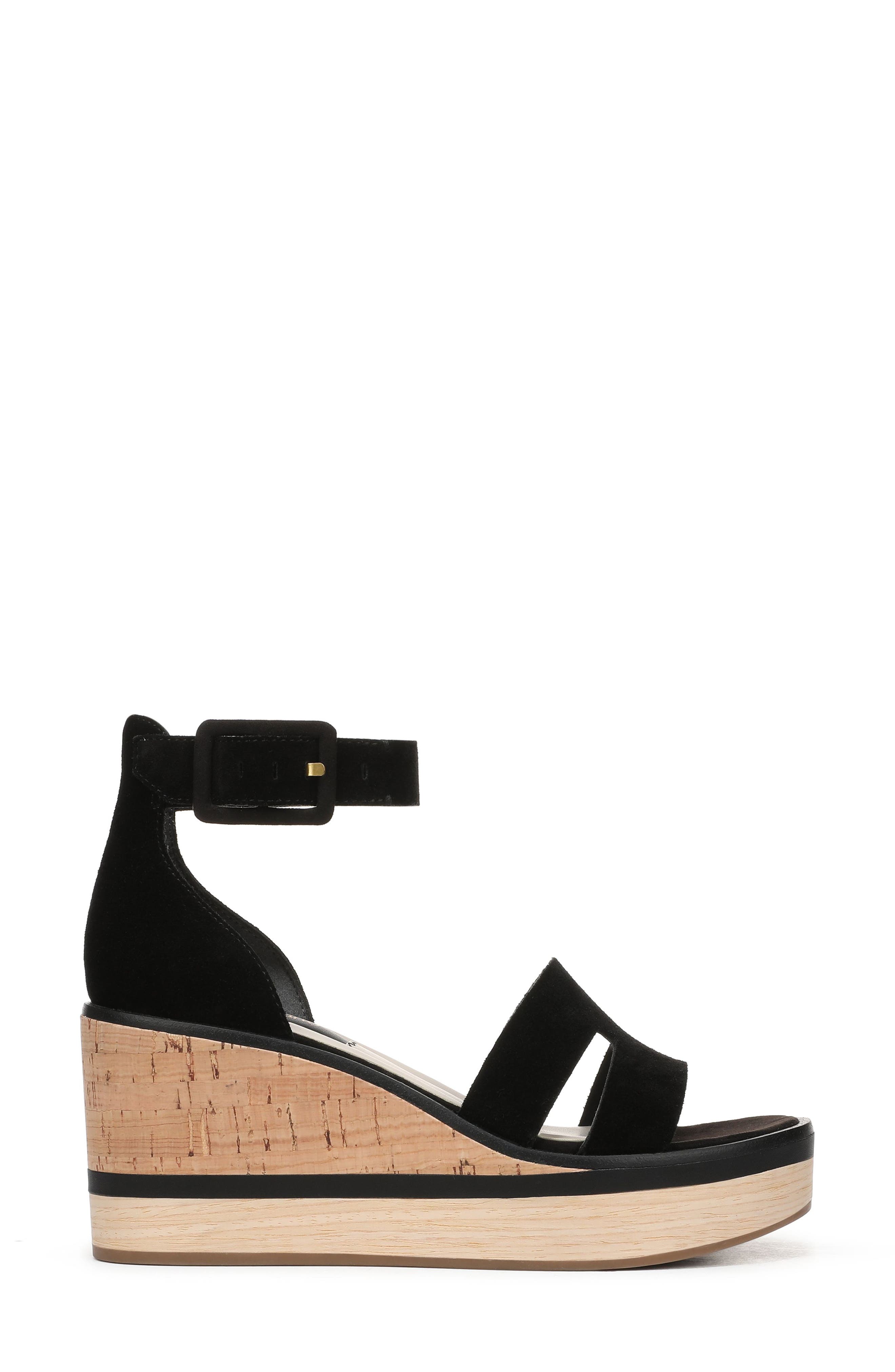 Franco Sarto Madaya Platform Wedge Sandal, Alternate, color, Black
