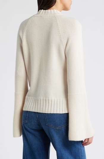 Laurel Recycled Cashmere & Cashmere Bell Sleeve Sweater