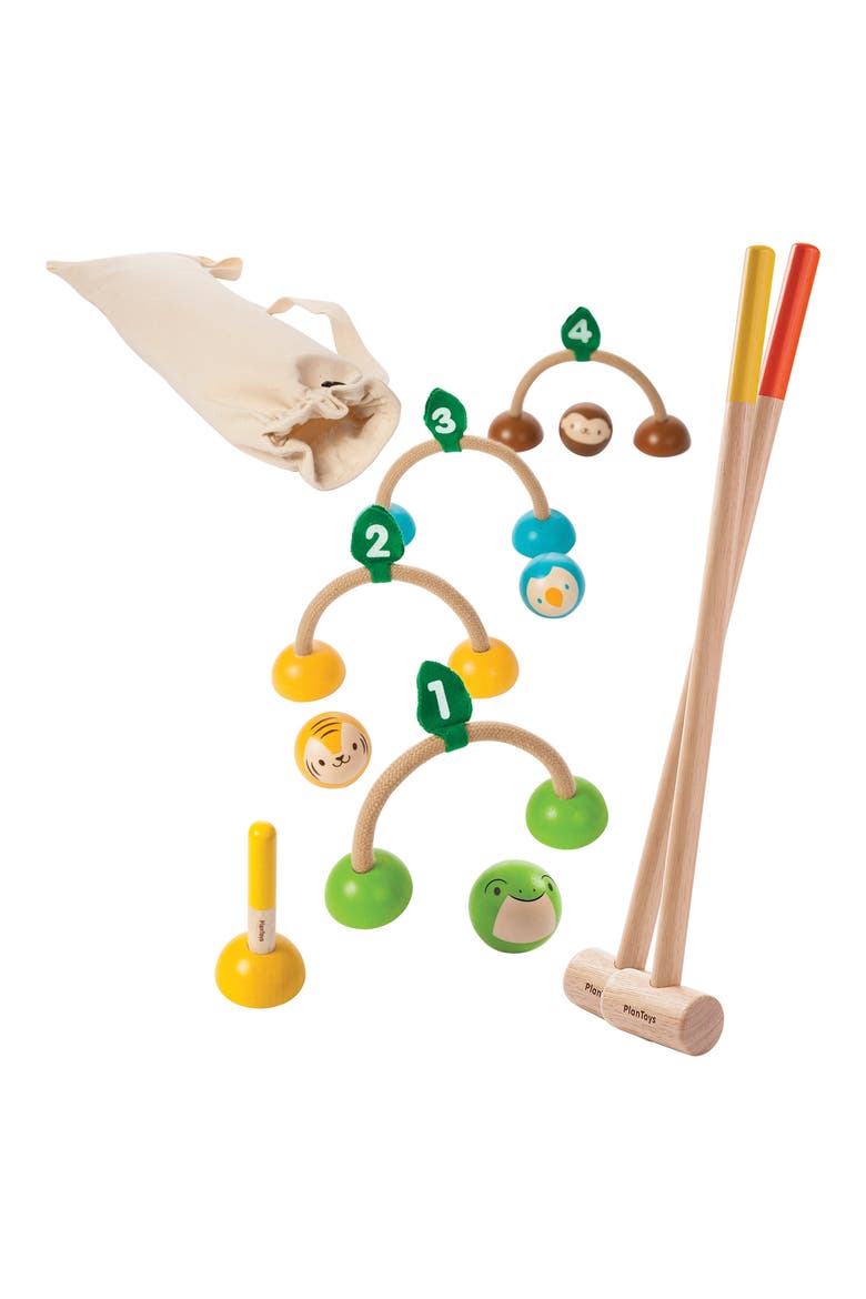 Plan Toys Croquet Set, Main, color, MULTI
