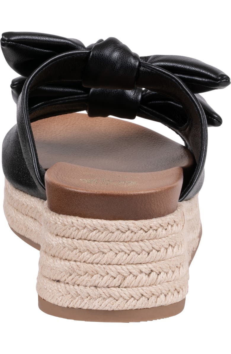 GOOD CHOICE NEW YORK Cosmos Bow Espadrille Wedge Sandal, Alternate, color, Black
