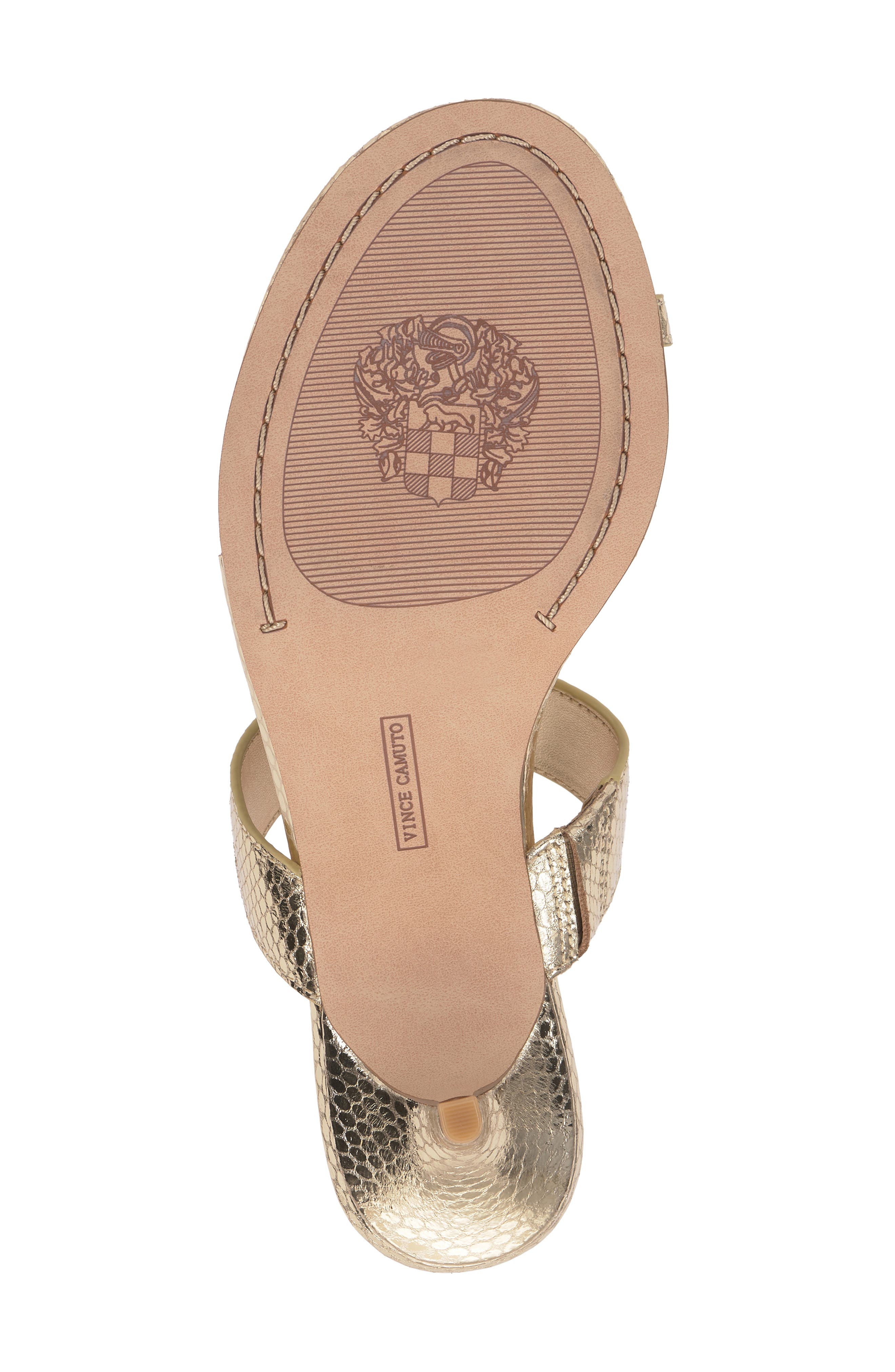 Vince Camuto Kimena Toe Loop Sandal, Alternate, color, Egyptian Gol Snemme