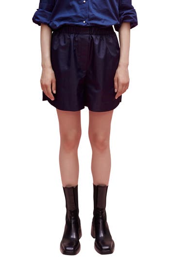 Maje Ilonie Pull-on Shorts In Blue