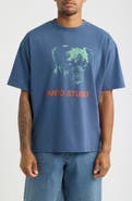 SANTO STUDIO Cynical Stare Dog Graphic T-Shirt
