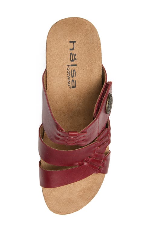 Halsa Footwear Hälsa Footwear Genoa Wedge Sandal In Dark Red