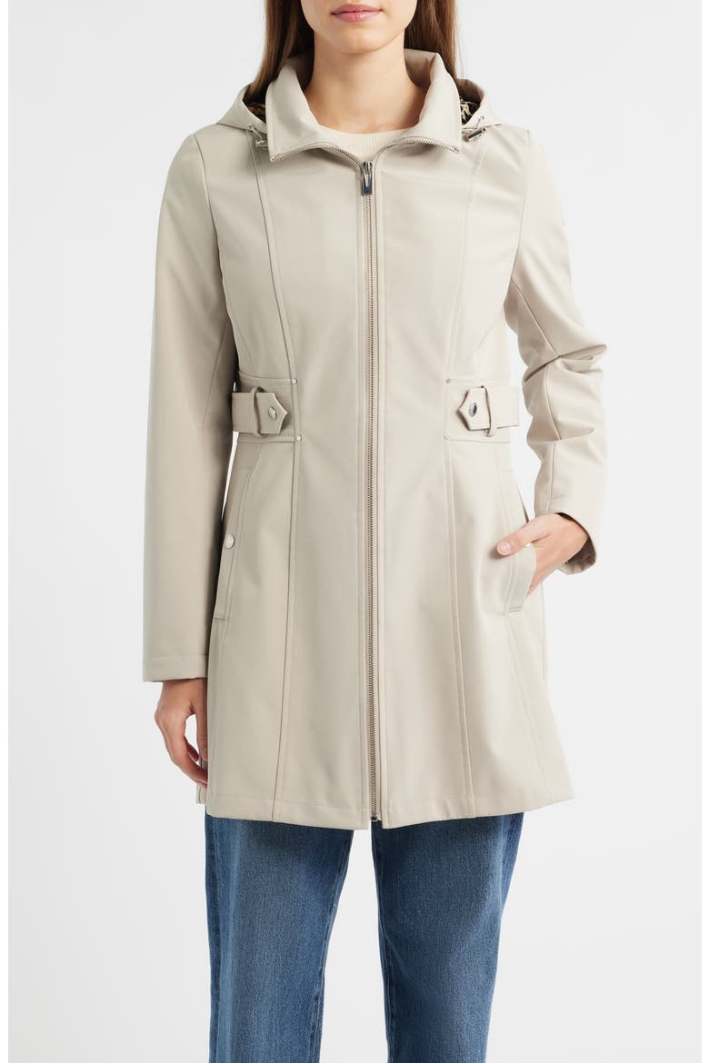 Water Repellent Soft Shell Coat, Main, color, ALMOND